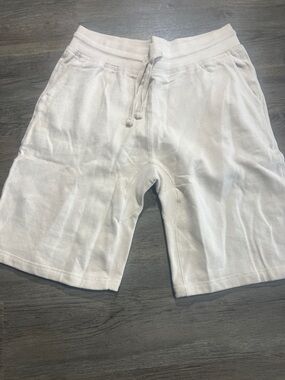 Smart Fit Men's White Athletic Knit Drawstring Shorts